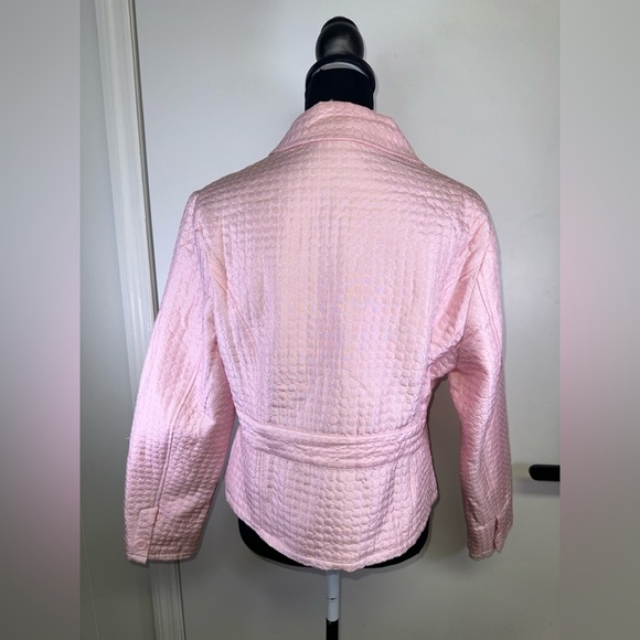VINTAGE 100% Silk Pink Quilted Women's Jacket - Picture 6 of 6